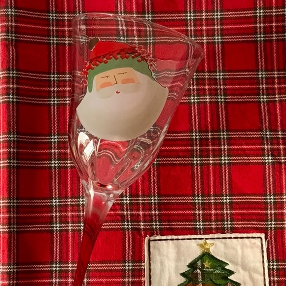 2 Elegant Holiday Vietri Old St Nick Handcrafted Retired Long Stem Wine NWT - Picture 9 of 11